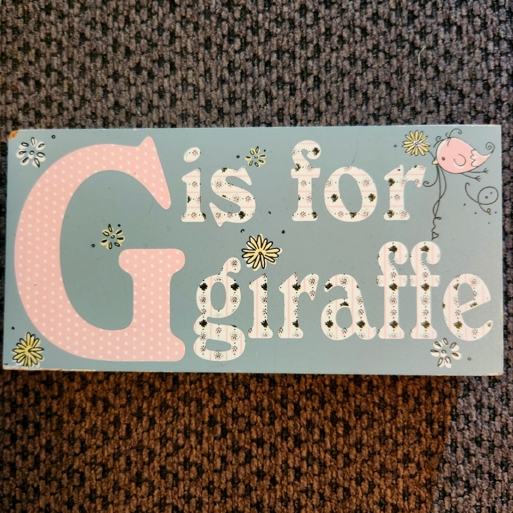 G is for Giraffe Home Decor